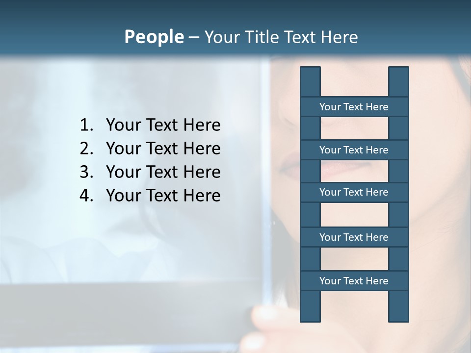 Female Doctor Looking At A Lungs Or Torso Xray PowerPoint Template