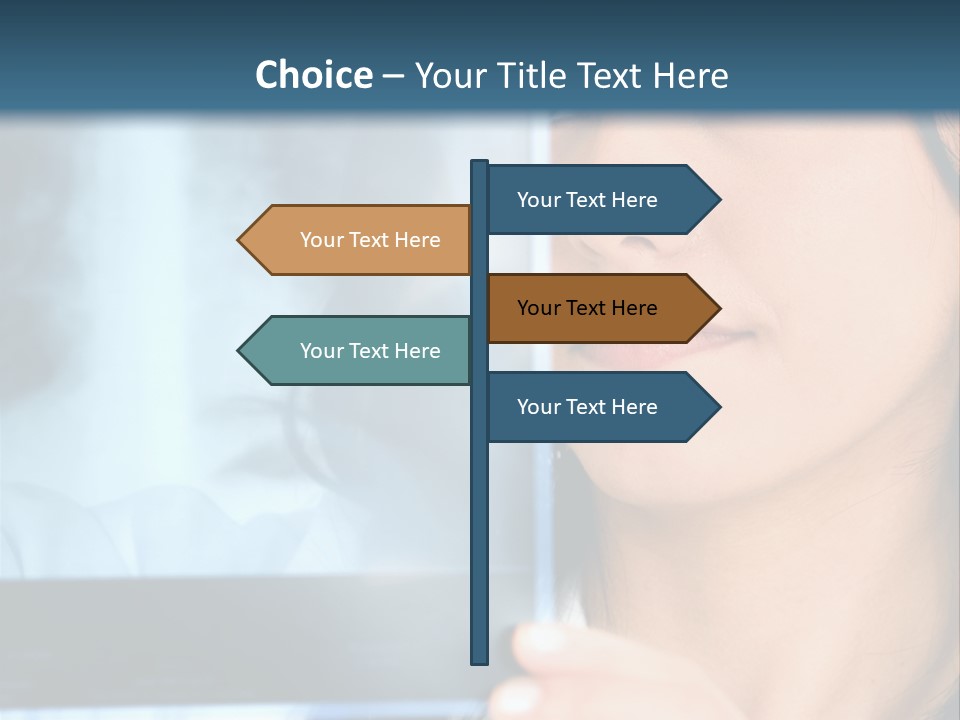 Female Doctor Looking At A Lungs Or Torso Xray PowerPoint Template