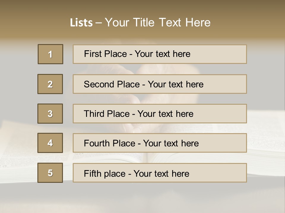Prayer (Special Toned Photo F/X, Focus Point On Hands (Selective)) PowerPoint Template