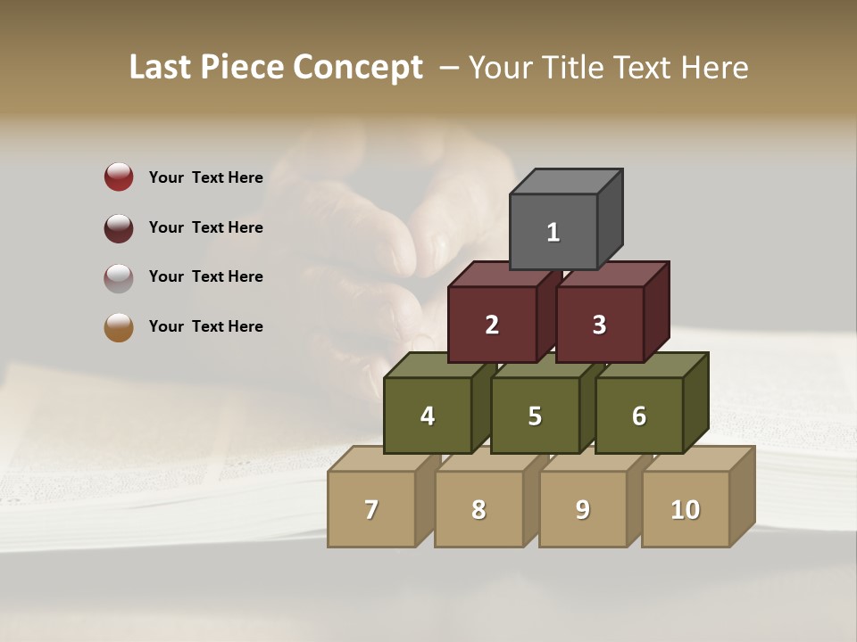 Prayer (Special Toned Photo F/X, Focus Point On Hands (Selective)) PowerPoint Template