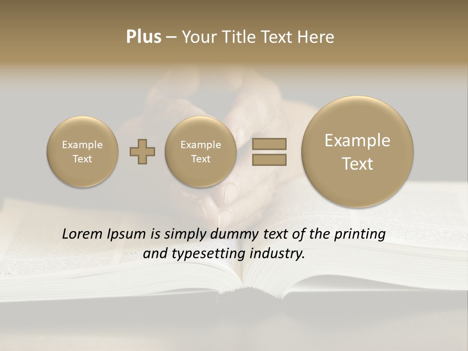 Prayer (Special Toned Photo F/X, Focus Point On Hands (Selective)) PowerPoint Template