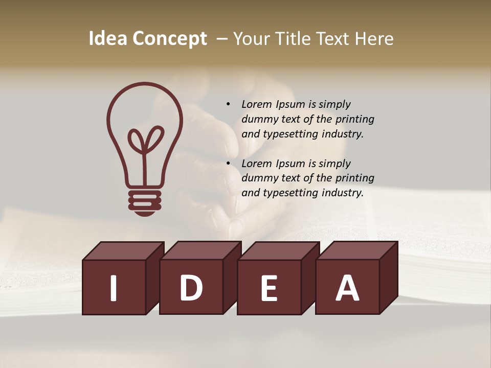 Prayer (Special Toned Photo F/X, Focus Point On Hands (Selective)) PowerPoint Template