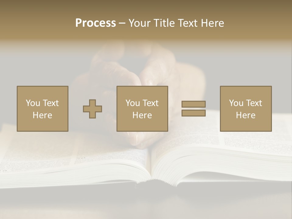 Prayer (Special Toned Photo F/X, Focus Point On Hands (Selective)) PowerPoint Template