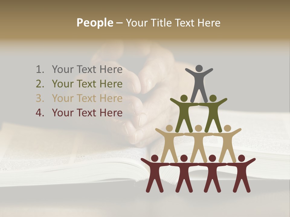 Prayer (Special Toned Photo F/X, Focus Point On Hands (Selective)) PowerPoint Template