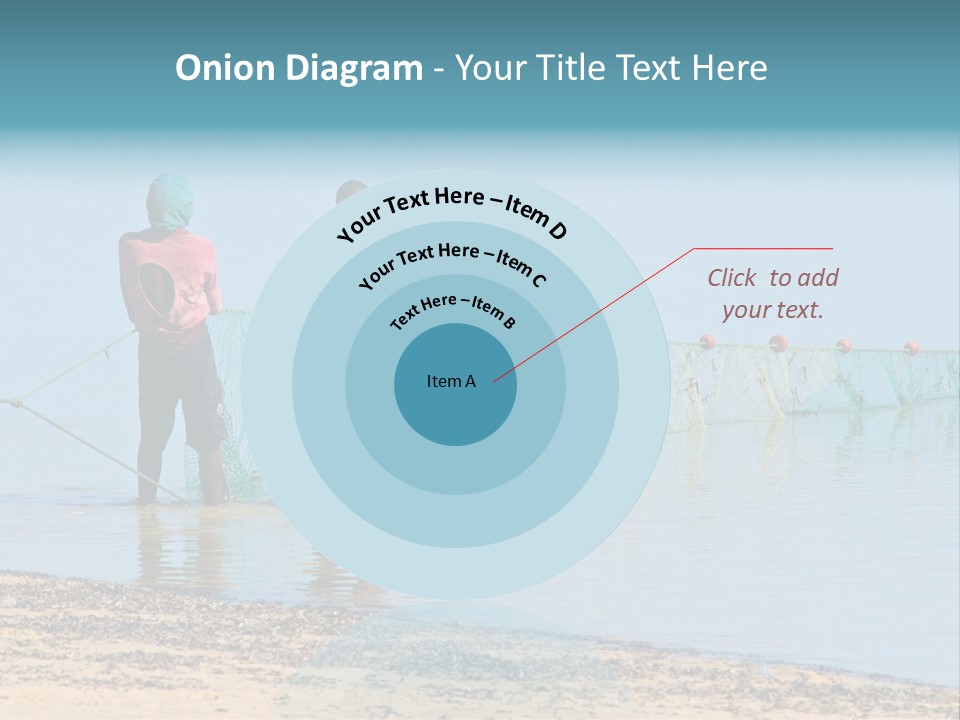 Mozambican Fishermen Pulling A Fishing Net From The Water PowerPoint Template