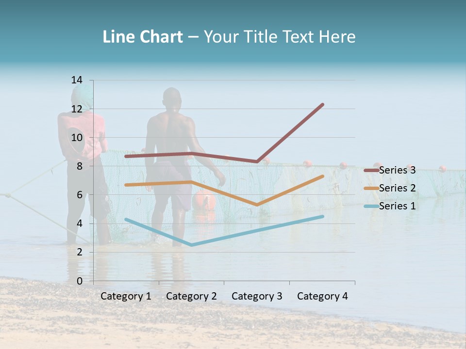 Mozambican Fishermen Pulling A Fishing Net From The Water PowerPoint Template