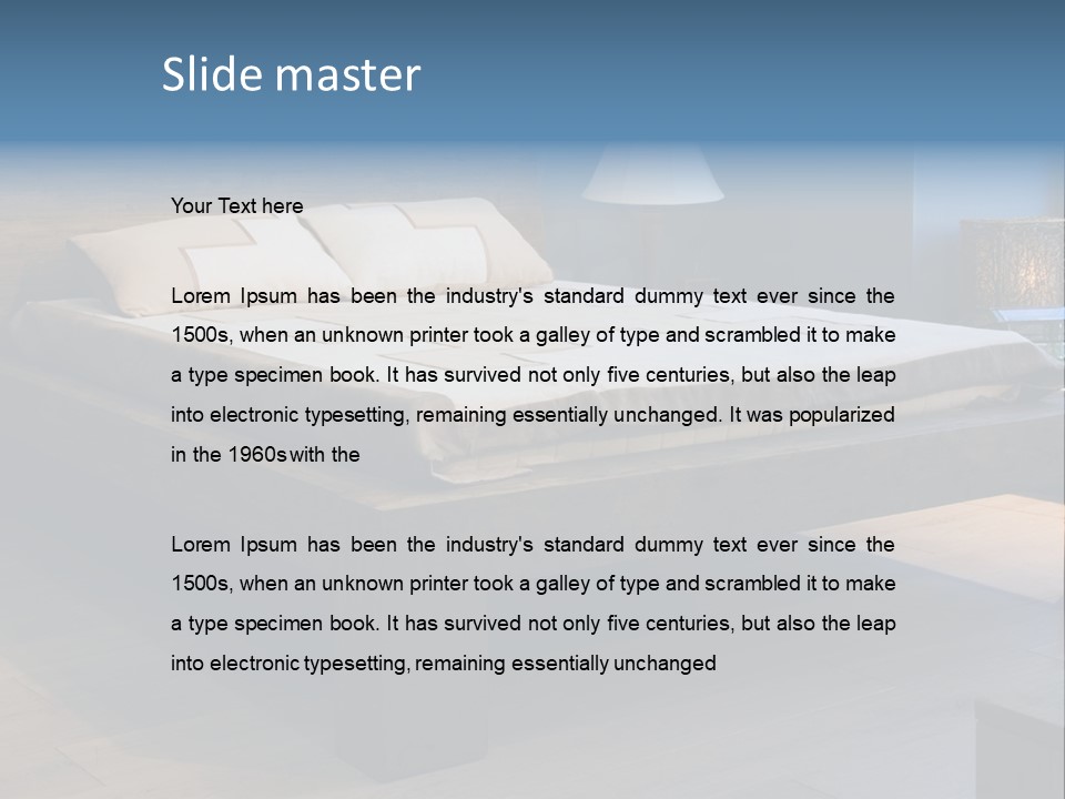 Bedroom With Old-Style Wooden Bed PowerPoint Template