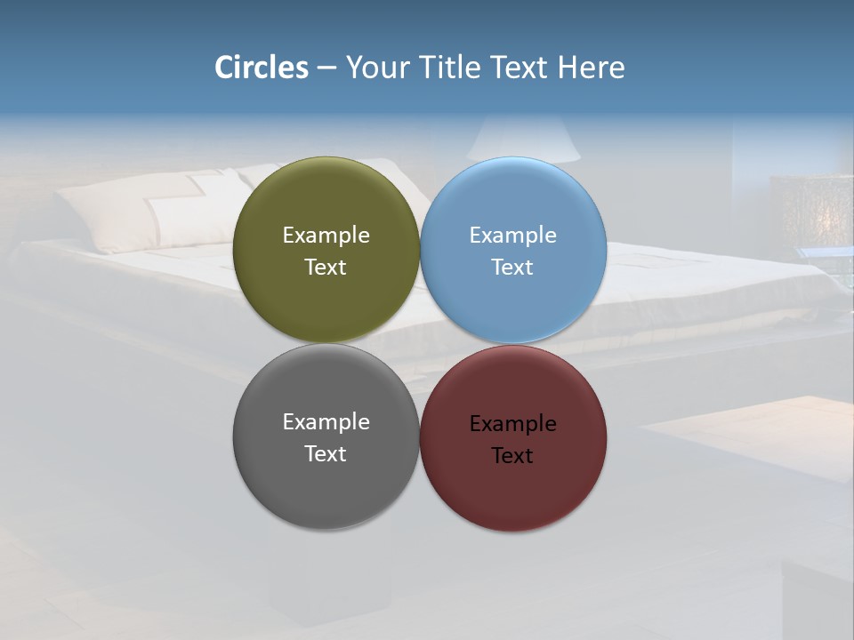 Bedroom With Old-Style Wooden Bed PowerPoint Template