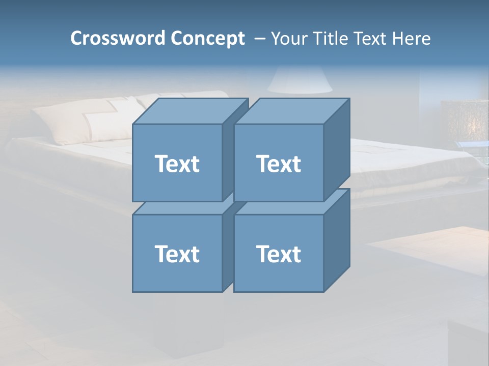Bedroom With Old-Style Wooden Bed PowerPoint Template
