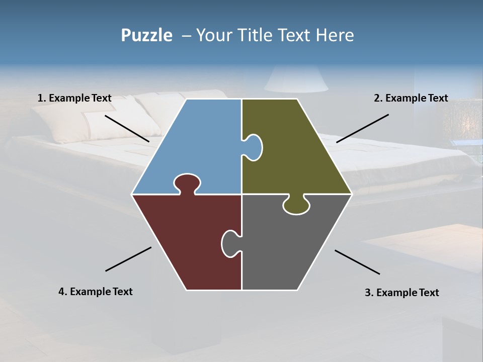 Bedroom With Old-Style Wooden Bed PowerPoint Template