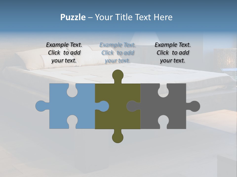 Bedroom With Old-Style Wooden Bed PowerPoint Template