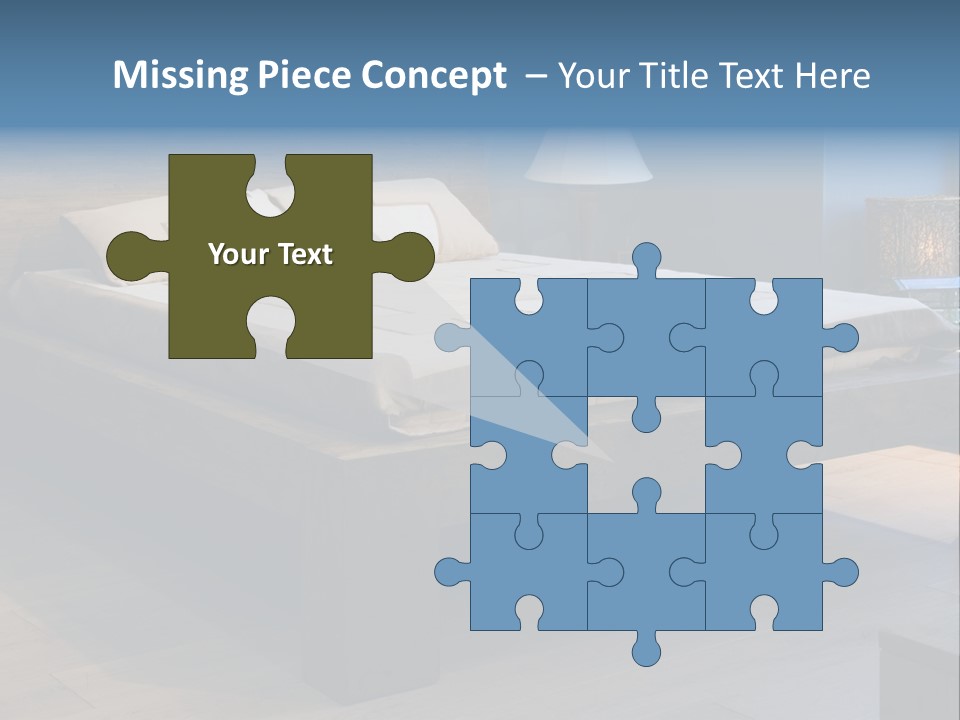 Bedroom With Old-Style Wooden Bed PowerPoint Template