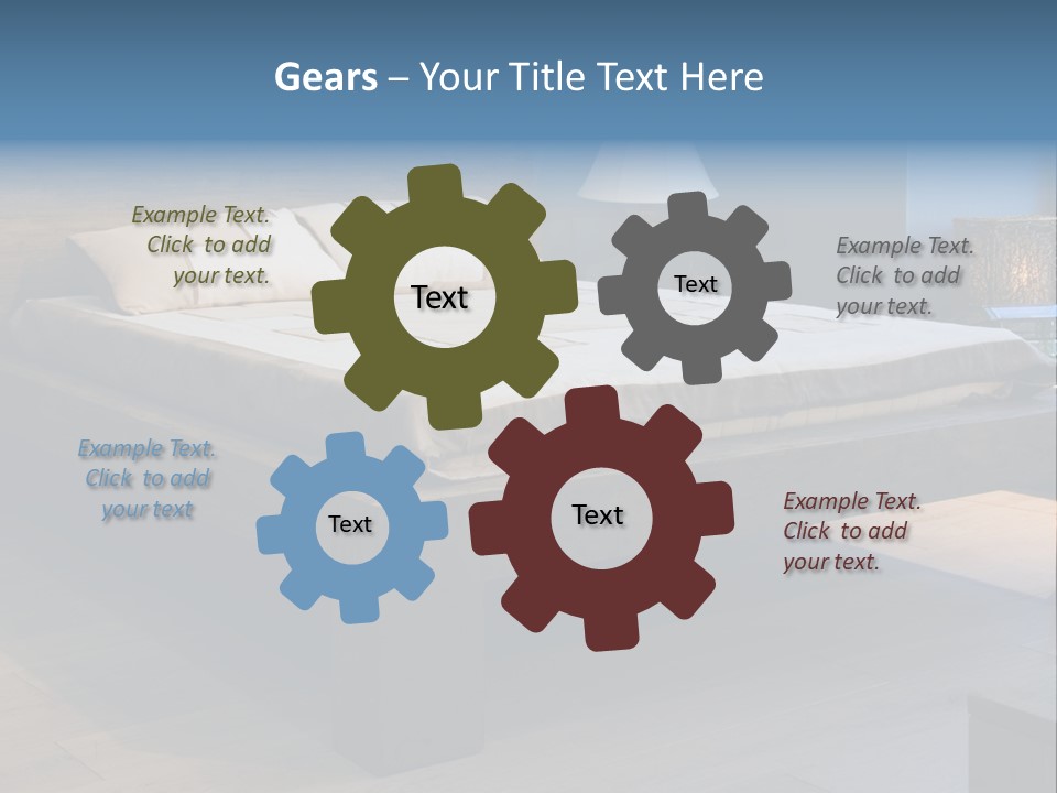 Bedroom With Old-Style Wooden Bed PowerPoint Template