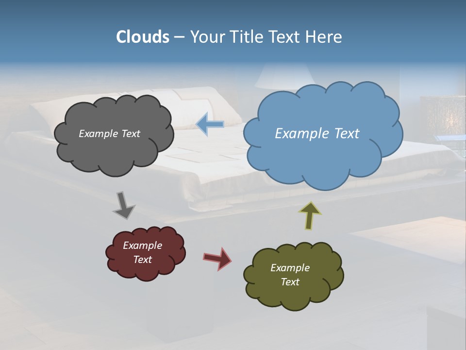 Bedroom With Old-Style Wooden Bed PowerPoint Template