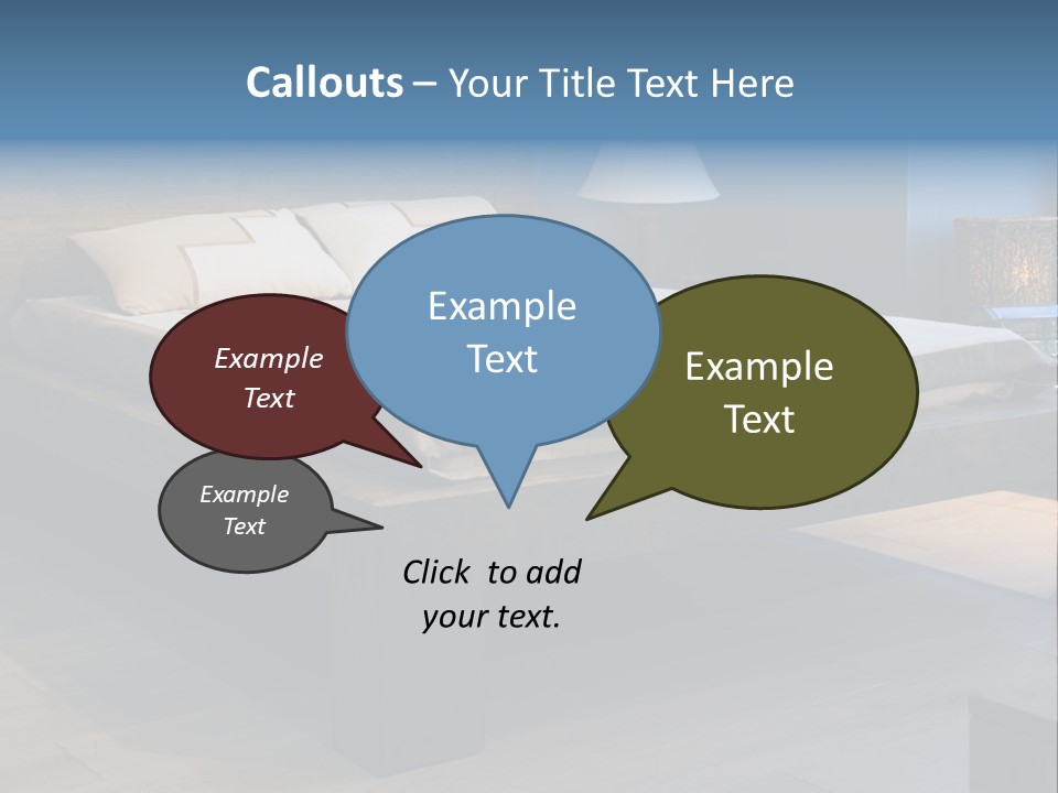 Bedroom With Old-Style Wooden Bed PowerPoint Template