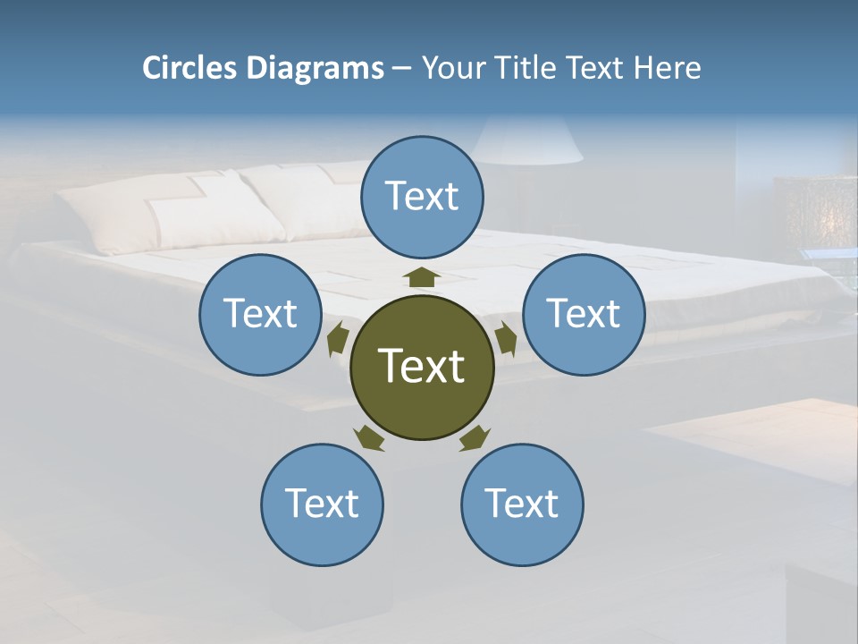 Bedroom With Old-Style Wooden Bed PowerPoint Template