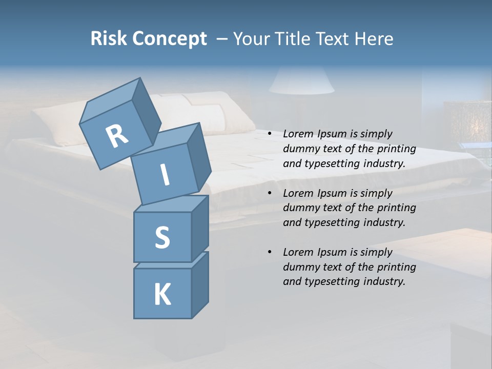 Bedroom With Old-Style Wooden Bed PowerPoint Template