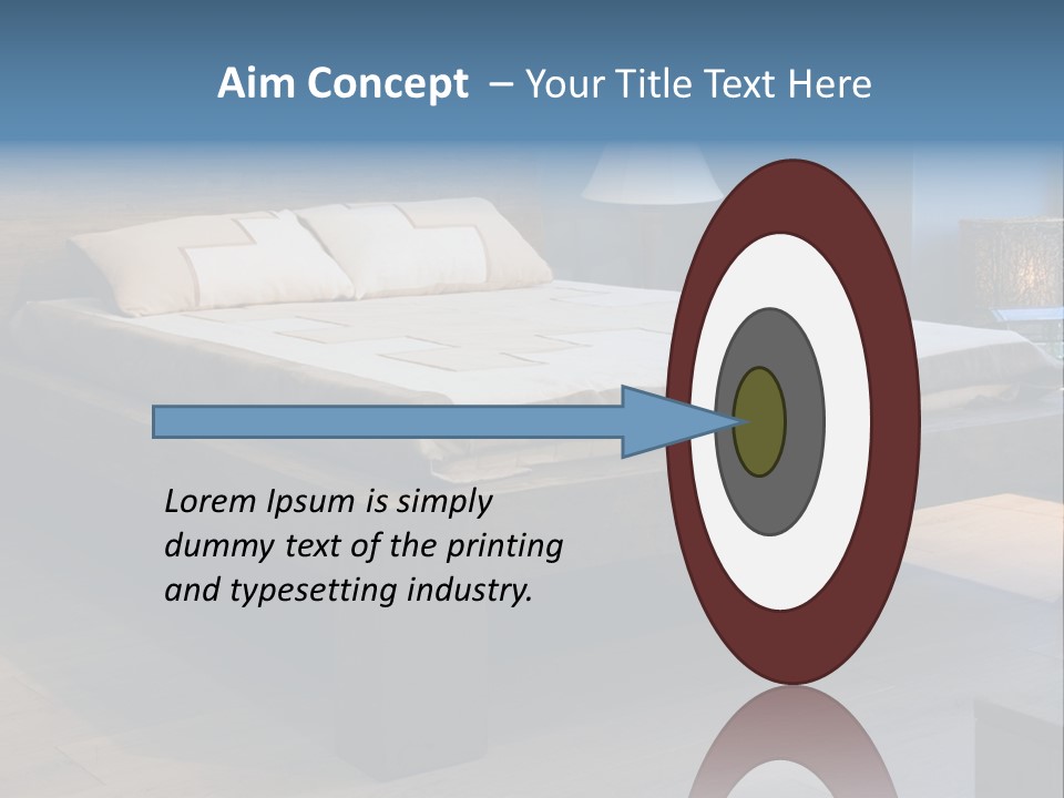 Bedroom With Old-Style Wooden Bed PowerPoint Template