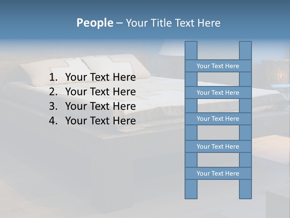 Bedroom With Old-Style Wooden Bed PowerPoint Template