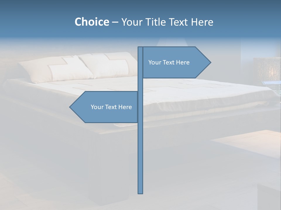 Bedroom With Old-Style Wooden Bed PowerPoint Template