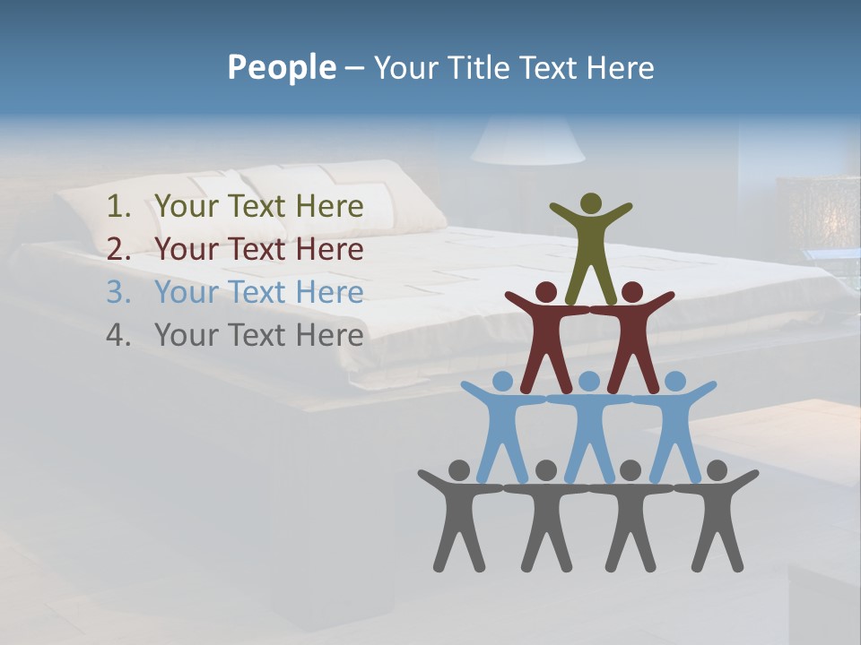 Bedroom With Old-Style Wooden Bed PowerPoint Template