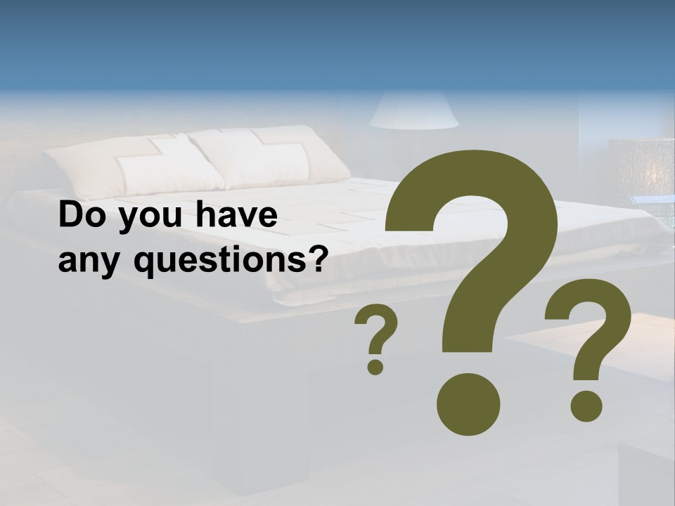 Bedroom With Old-Style Wooden Bed PowerPoint Template