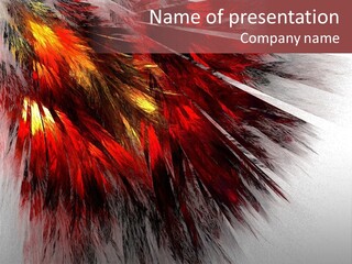 Feathers Of The Phoenix Bird - Fractal PowerPoint Template