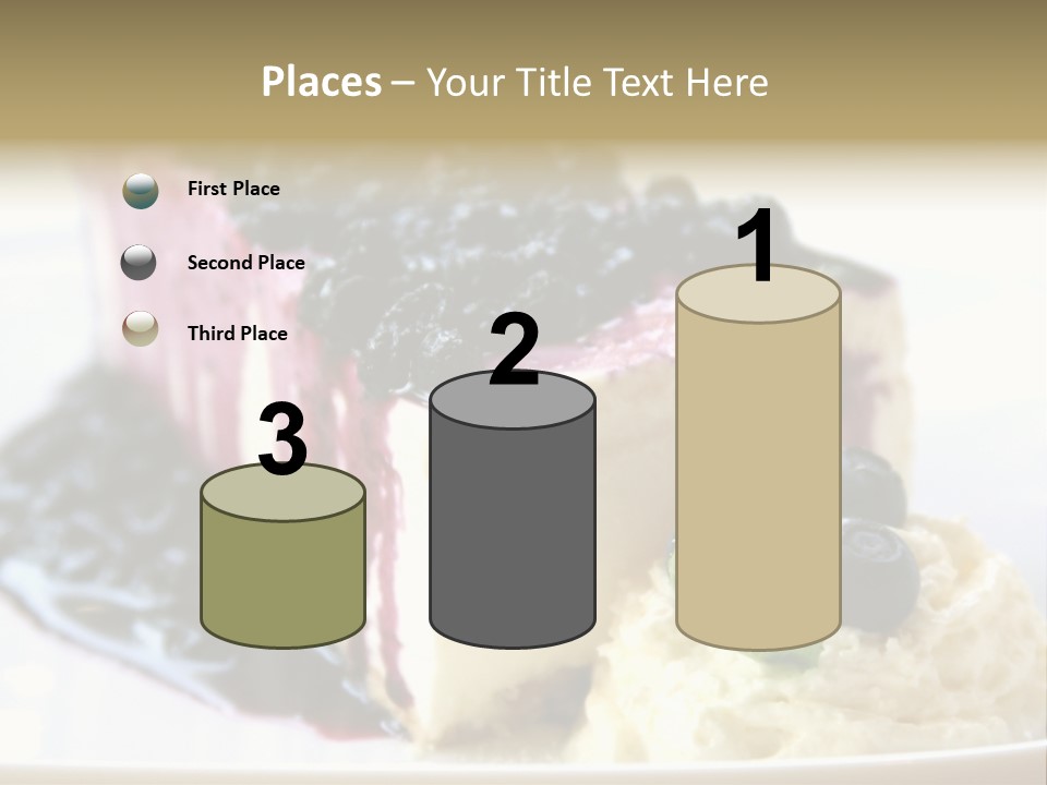 Blueberry Cheesecake Slice PowerPoint Template