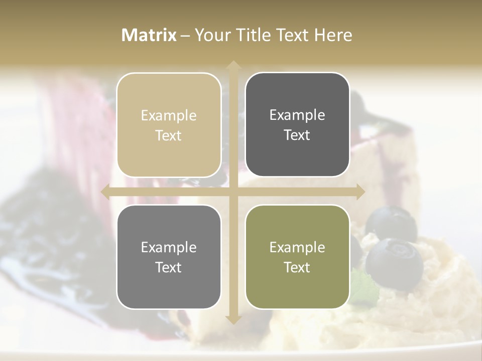 Blueberry Cheesecake Slice PowerPoint Template