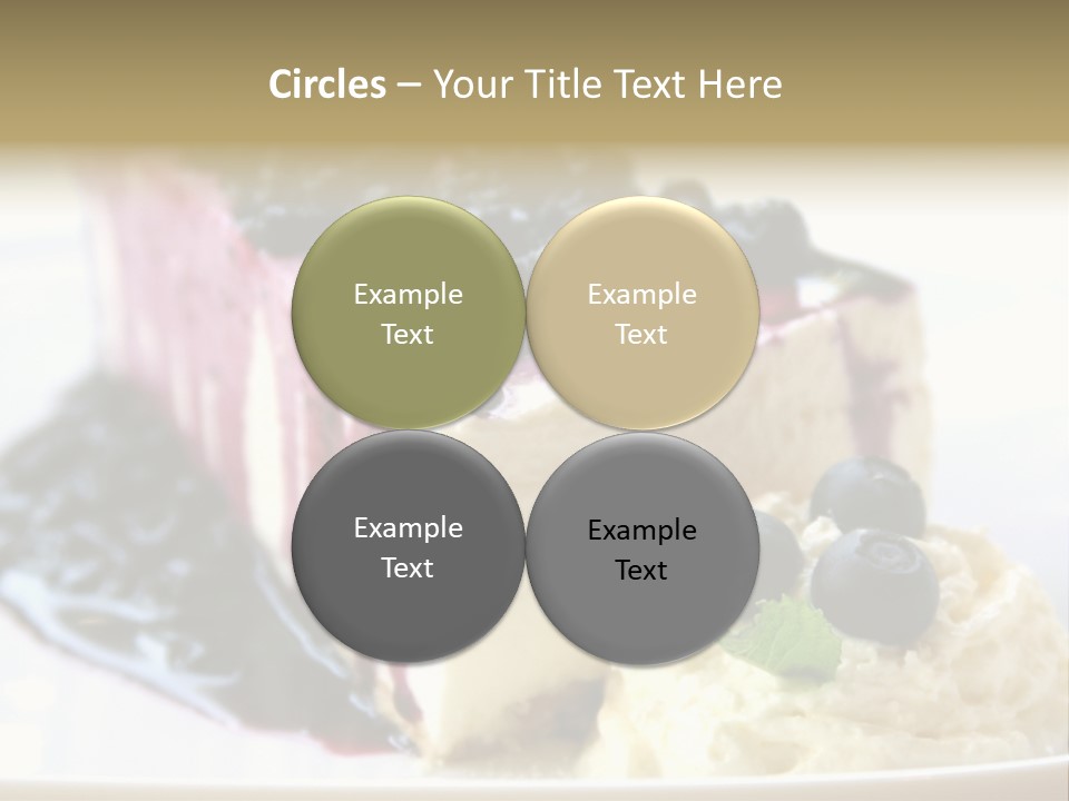 Blueberry Cheesecake Slice PowerPoint Template