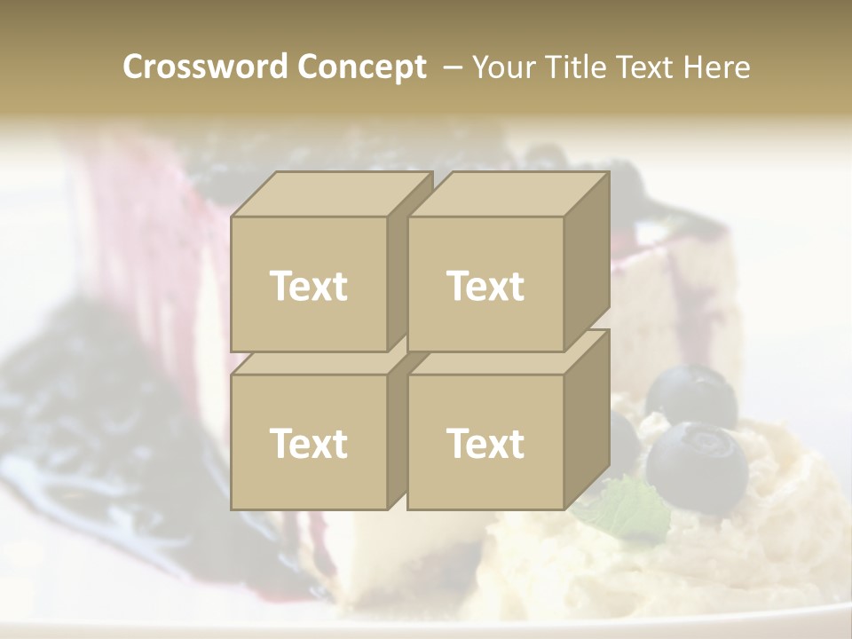Blueberry Cheesecake Slice PowerPoint Template