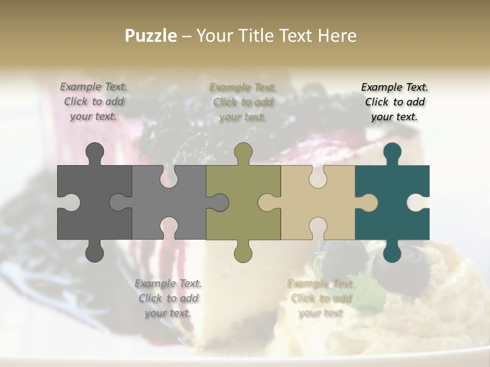 Blueberry Cheesecake Slice PowerPoint Template