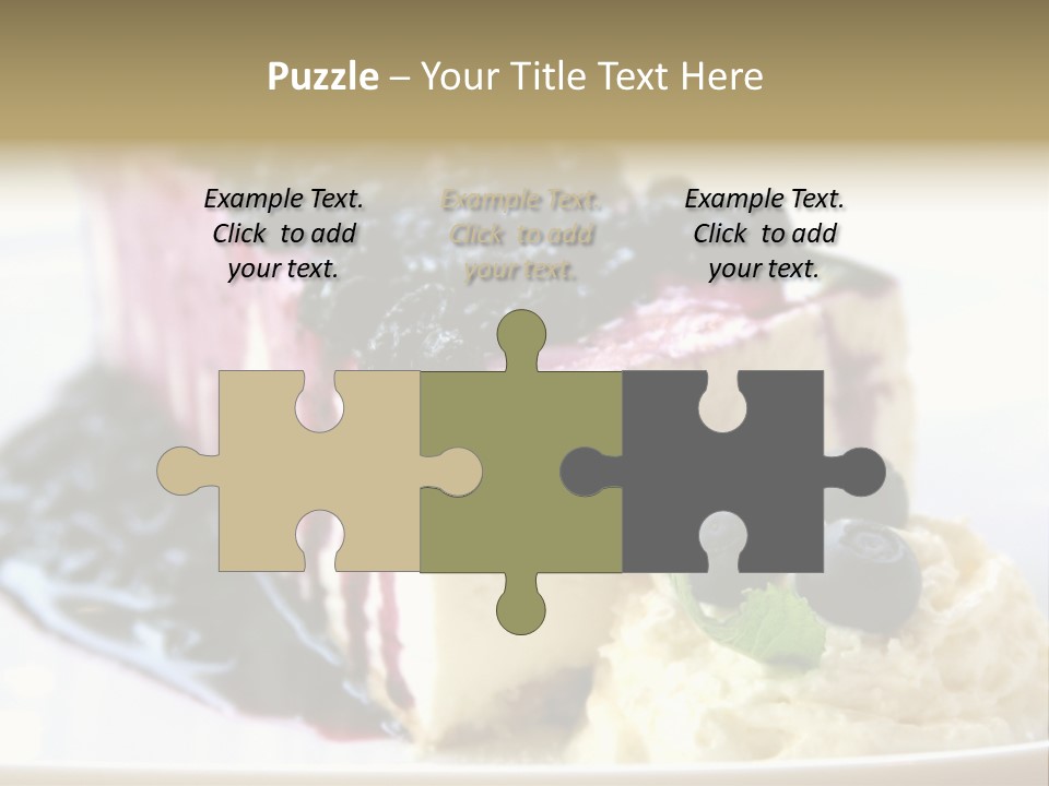 Blueberry Cheesecake Slice PowerPoint Template