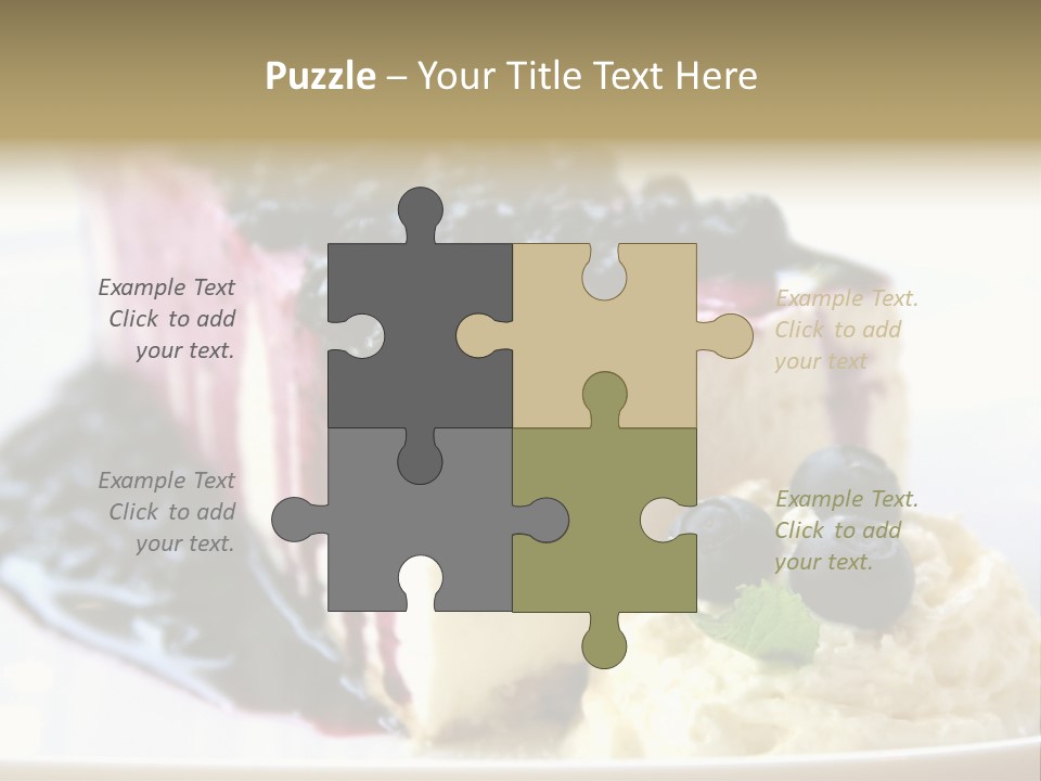 Blueberry Cheesecake Slice PowerPoint Template