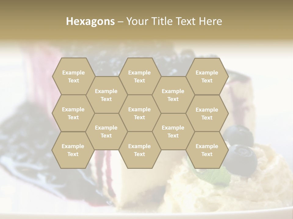 Blueberry Cheesecake Slice PowerPoint Template