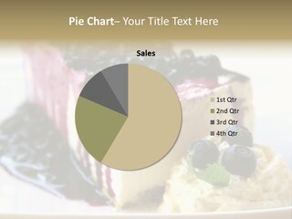 Blueberry Cheesecake Slice PowerPoint Template