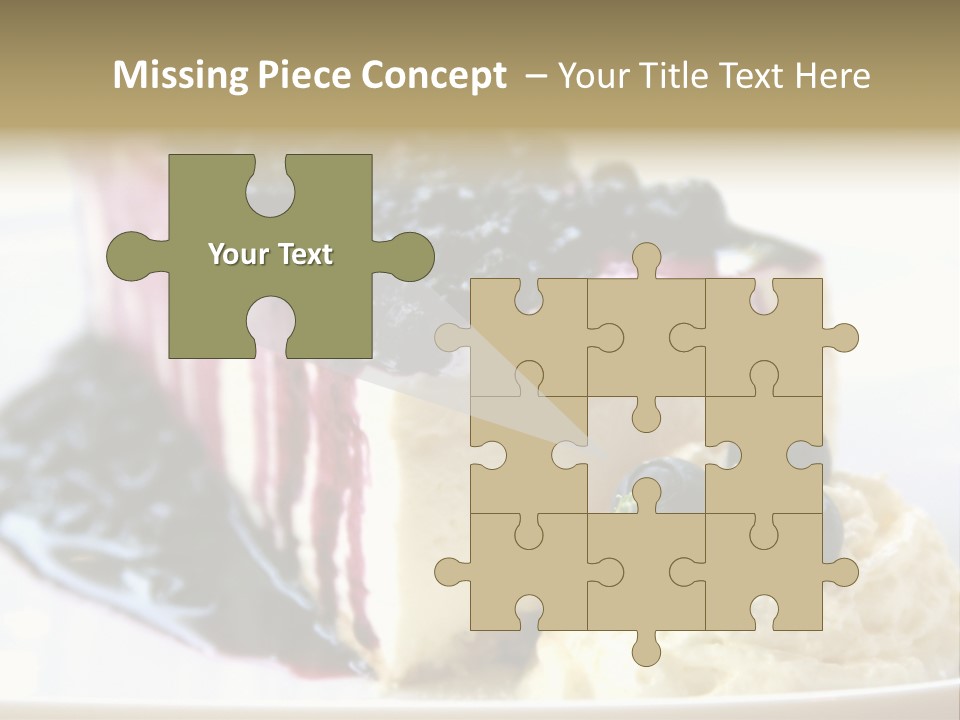 Blueberry Cheesecake Slice PowerPoint Template