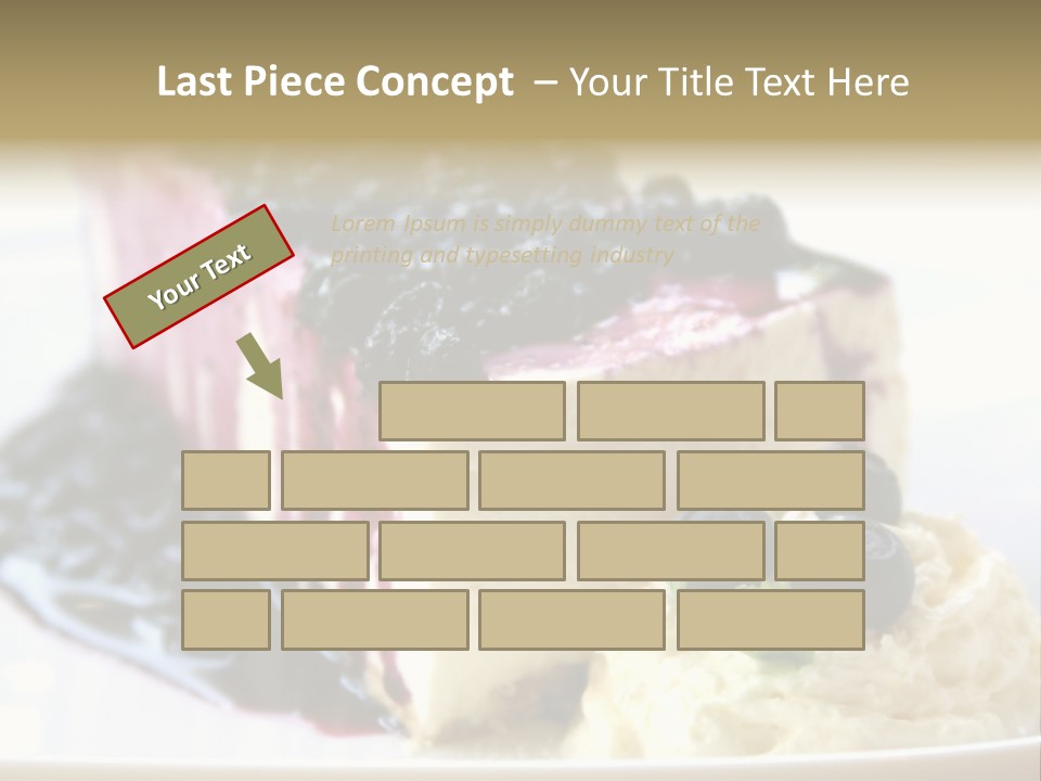 Blueberry Cheesecake Slice PowerPoint Template