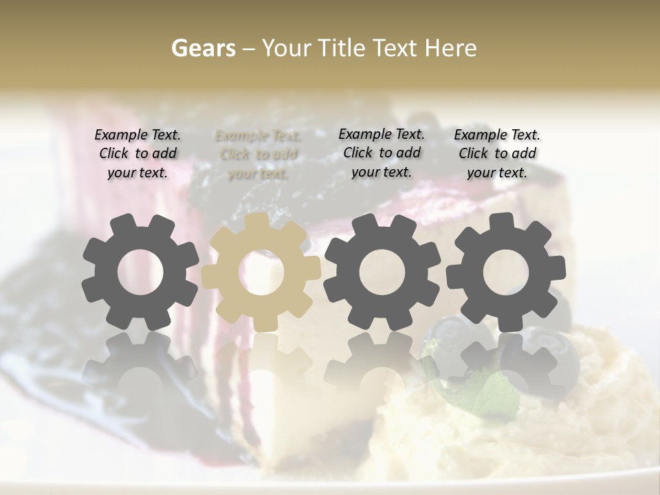 Blueberry Cheesecake Slice PowerPoint Template