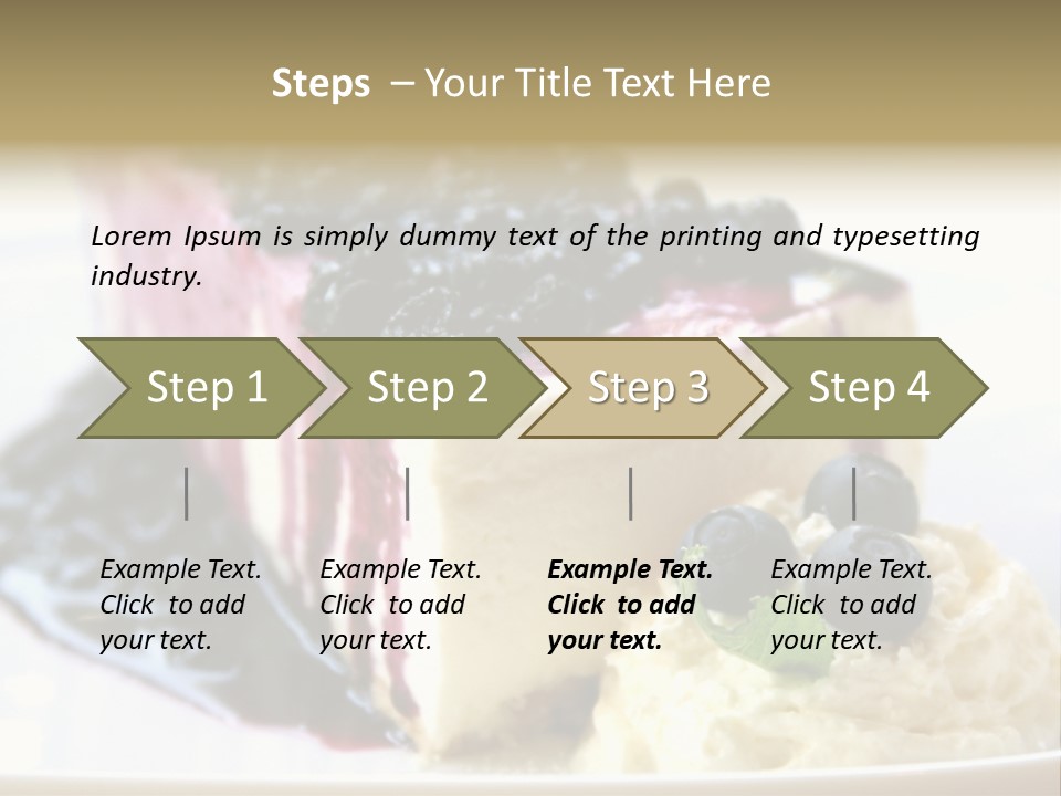 Blueberry Cheesecake Slice PowerPoint Template
