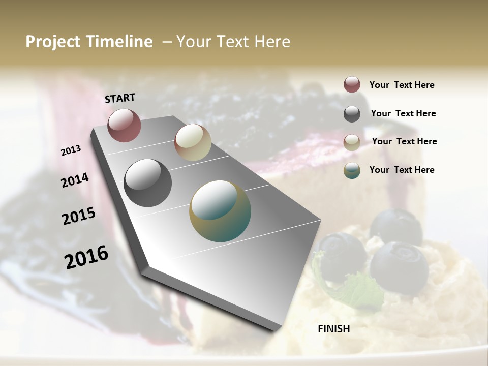 Blueberry Cheesecake Slice PowerPoint Template