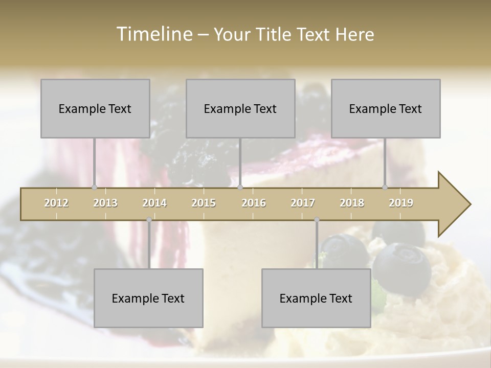 Blueberry Cheesecake Slice PowerPoint Template