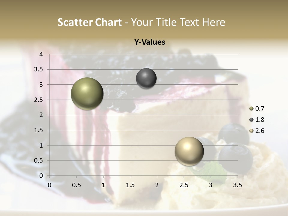 Blueberry Cheesecake Slice PowerPoint Template