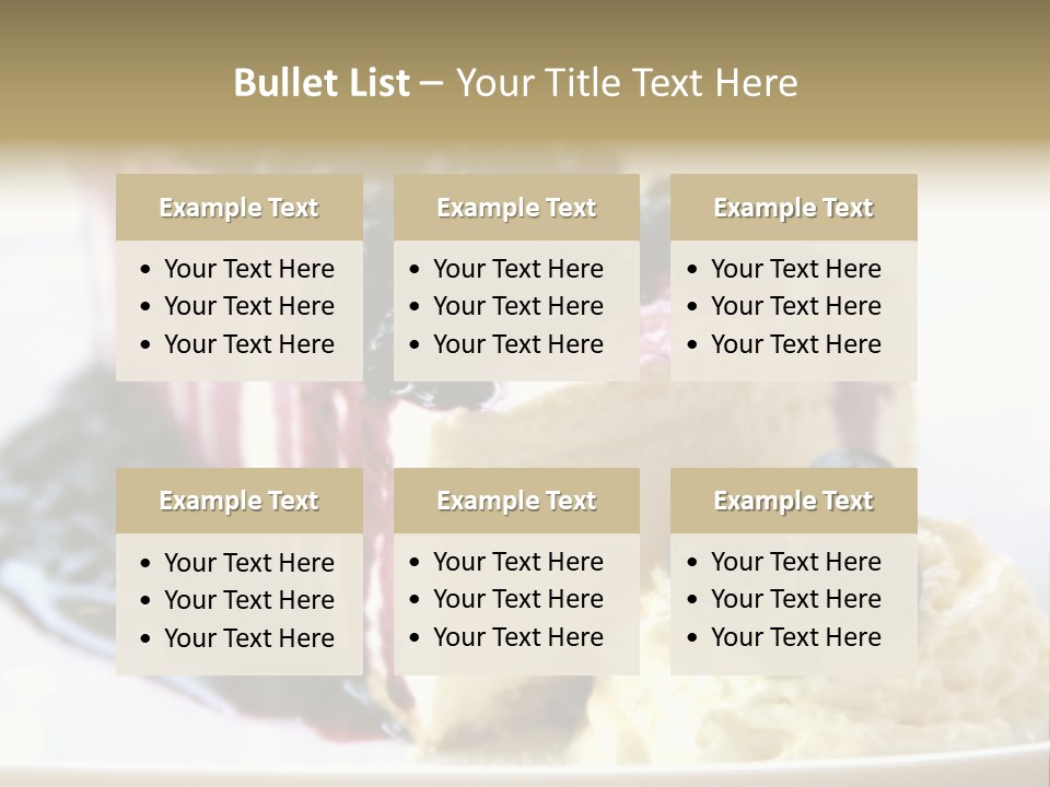 Blueberry Cheesecake Slice PowerPoint Template
