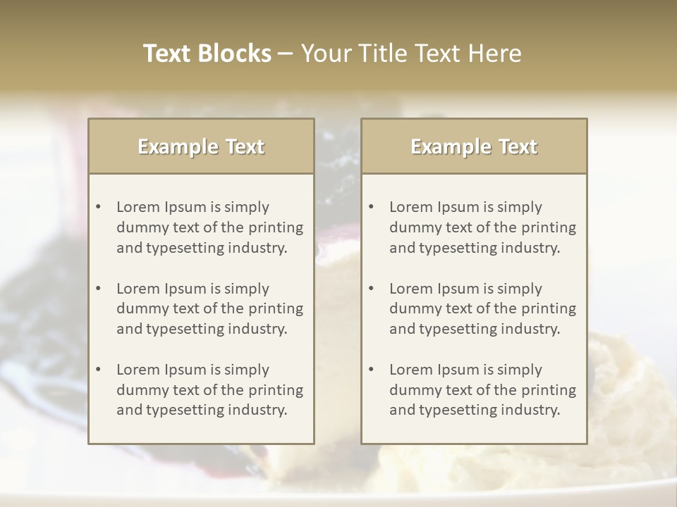 Blueberry Cheesecake Slice PowerPoint Template