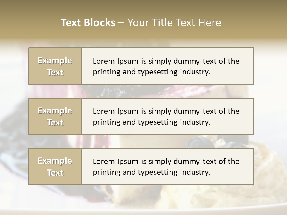 Blueberry Cheesecake Slice PowerPoint Template