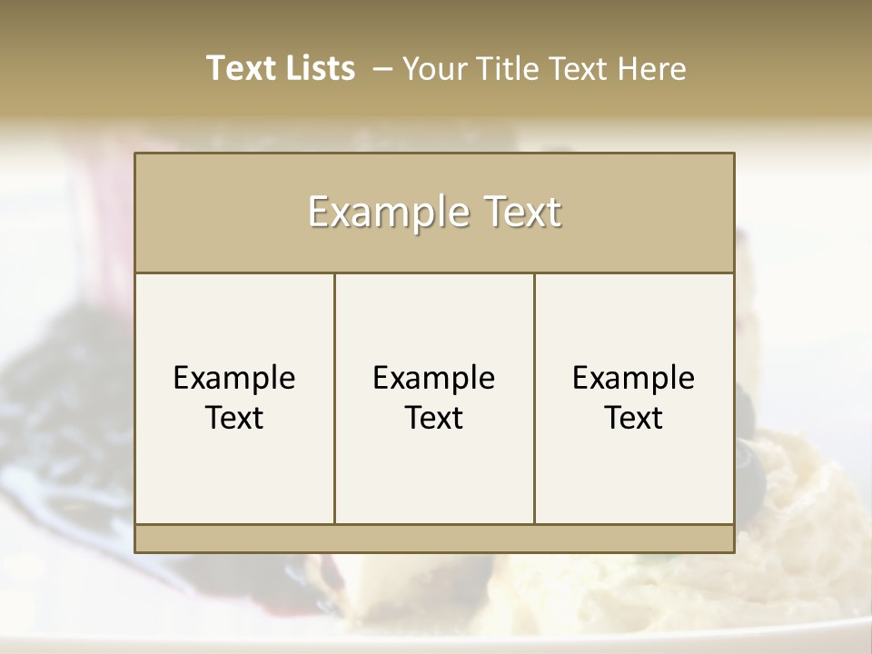Blueberry Cheesecake Slice PowerPoint Template