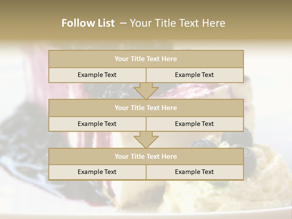 Blueberry Cheesecake Slice PowerPoint Template