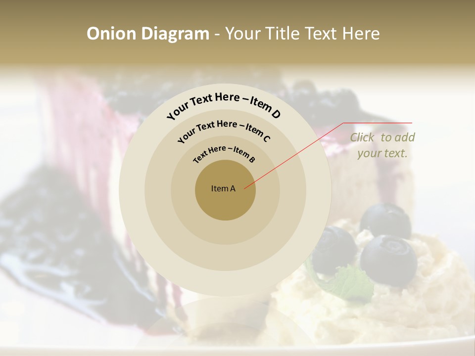 Blueberry Cheesecake Slice PowerPoint Template