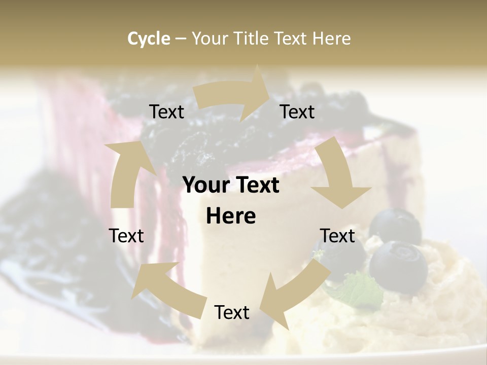 Blueberry Cheesecake Slice PowerPoint Template